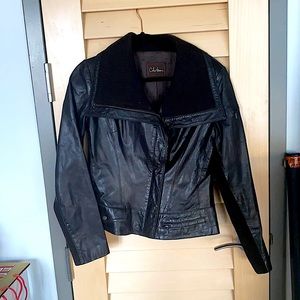 Cole Haan - leather jacket - brown - Size M